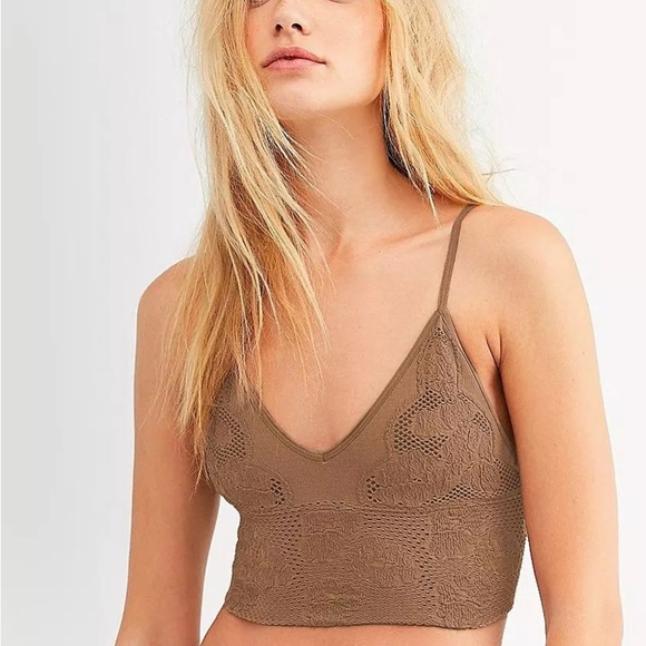 Free People Candy Seamless Bra in Sand - Picture 1 of 6